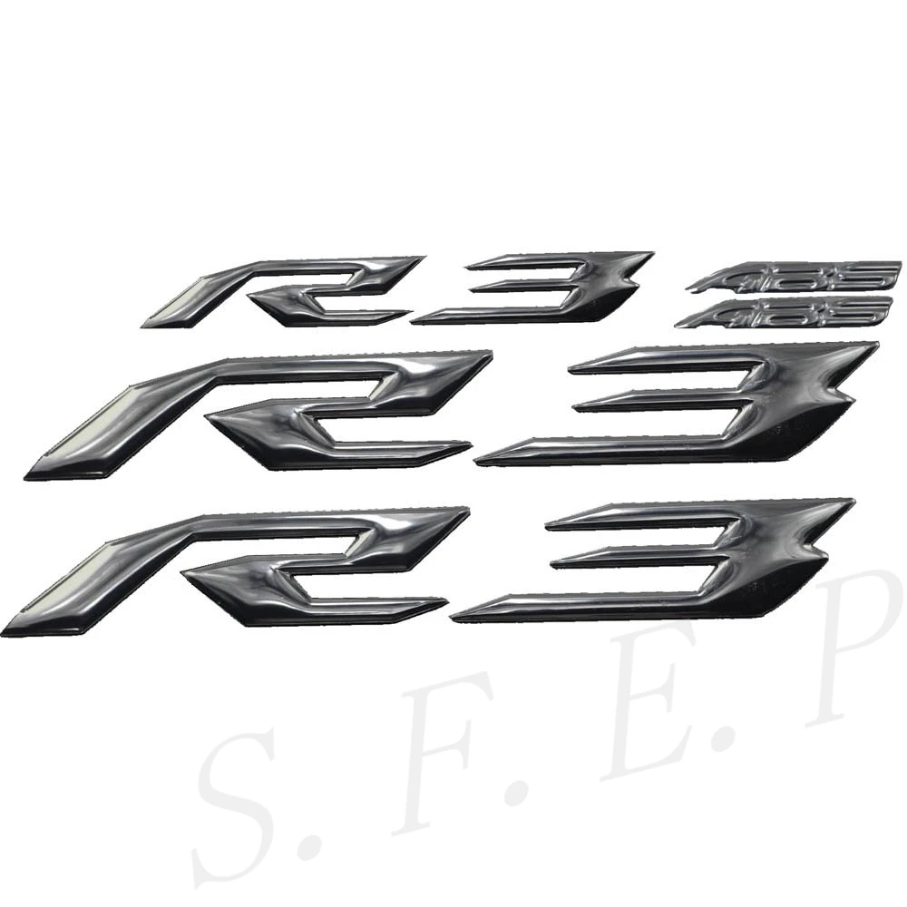 

Motorcycle 3D Raise R3 Decal Emblem Label Badge For Yamaha YZF R3 ABS