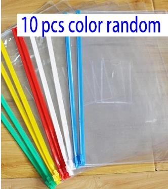 A6 10PCS thiner Бренд Deli 5521 5524 5526 5586 ПВХ пластик ziplock сумки прозрачный мешок на молнии A5 A4 размер высокое качество толщина - Цвет: A6 10PCS thiner