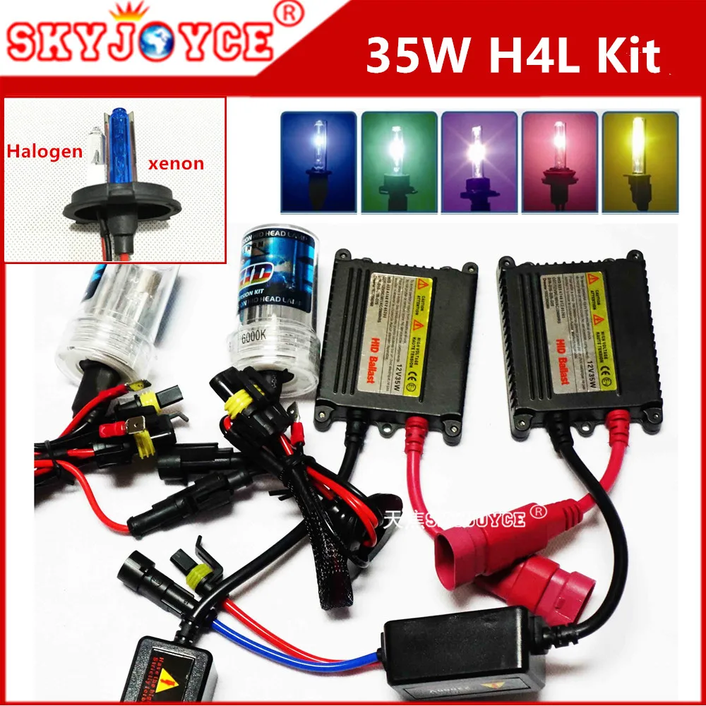AC hid H4 Комплект светильник 2 8000K 35W HID LIGH Белый головной лампа 5000K 6000K 4300K 3000K желтый