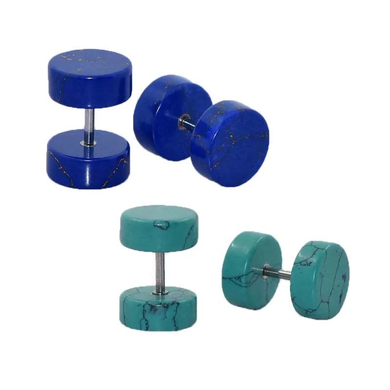 2 пар Природный Камень Стержня Уха Поддельные Жук Иллюзия Беруши Мошенник Пробки