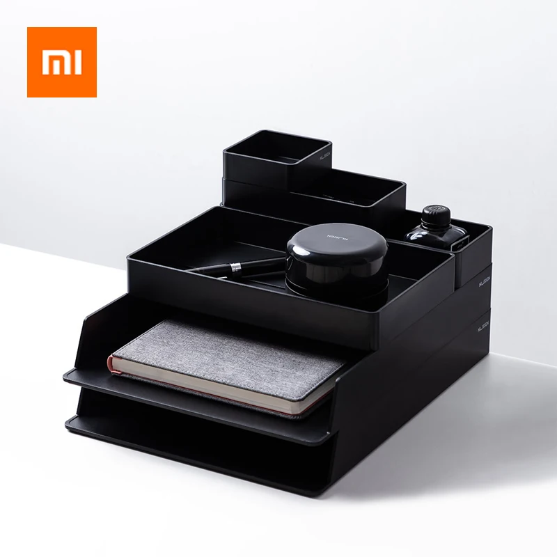 Xiaomi офисный стол Органайзер макияж косметический Органайзер коробка для хранения журнал держатель школьные офисные канцелярские принадлежности Органайзер черный