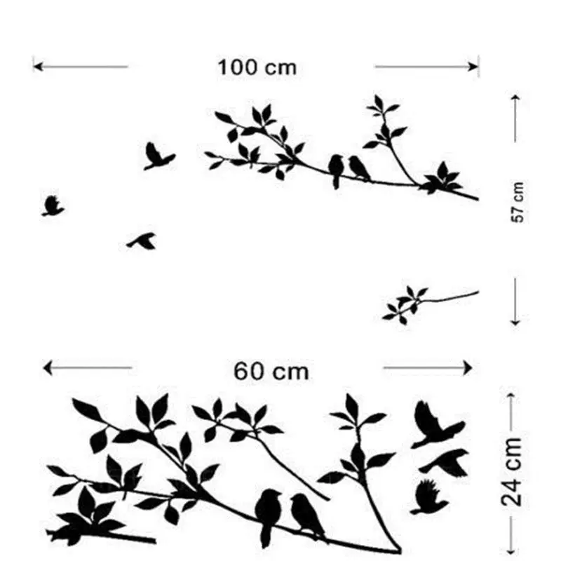 Ebay Горячие летающие строительные виниловые настенные наклейки украшение