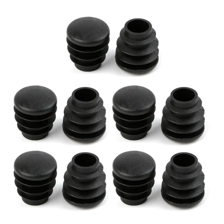 16mm 10 шт черные пластиковые ножки для мебели заглушка для круглых труб - Цвет: 16mm