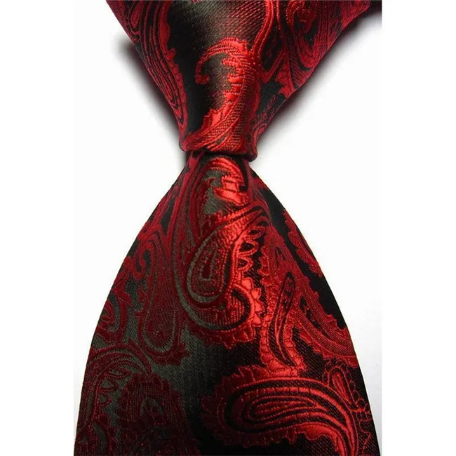 Burgundy-145X8.5cm Мужской галстук-бабочка на молнии, деловой костюм, узкий шейный галстук с кольцом, полосатый мужской галстук для свадебной вечеринки, одежда, подарки - Цвет: Burgundy-145X8.5cm