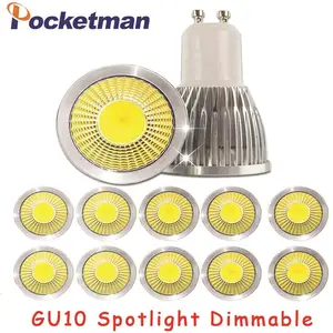 Светодиодная приглушаемая лампочка Gu10 Gu10, точечная лампа с Cob матрицей, 15 Вт, 10 Вт, 7 Вт, AC85-265v