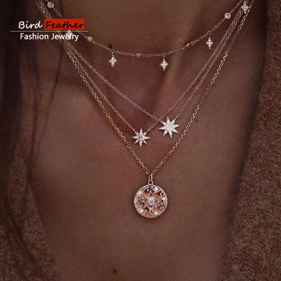 Silver color Choker Necklace for women feather crystal Pendant Chain Necklaces &amp Pendants Laces velvet chokers Fashion Jewelry |