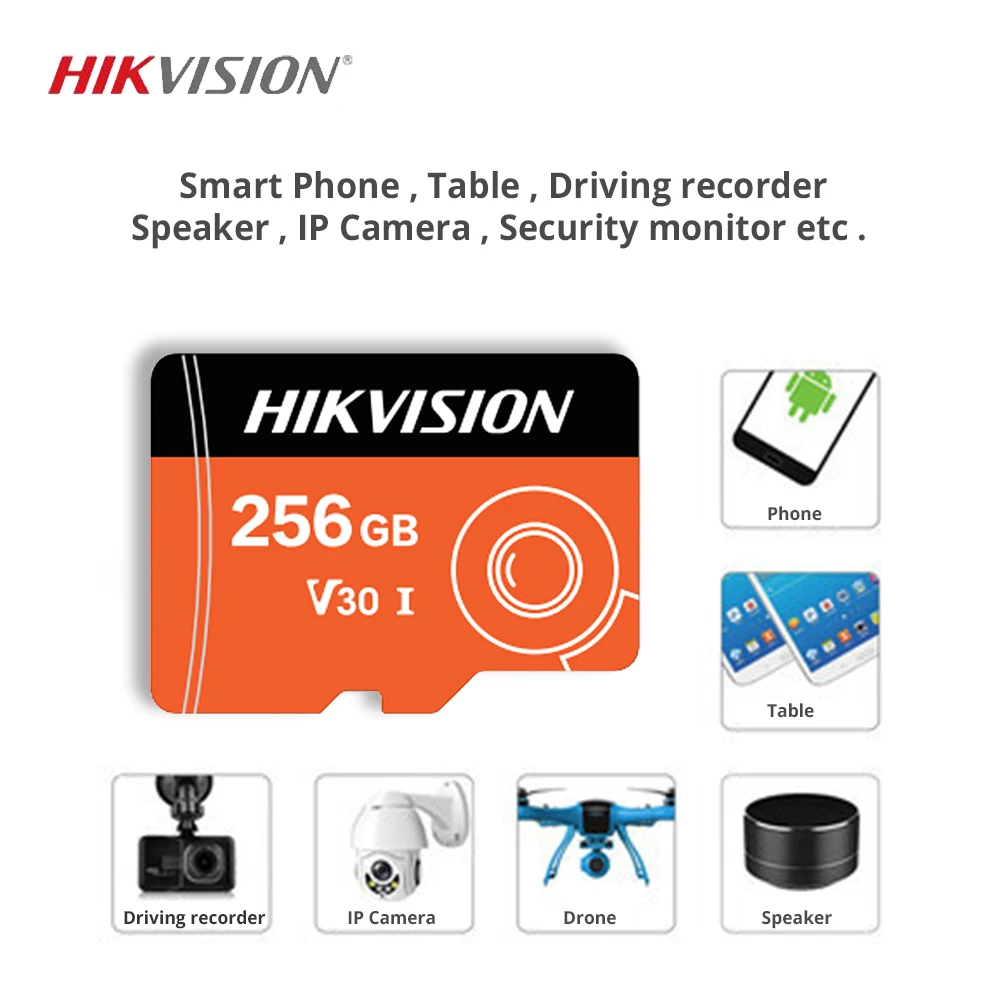 HIKVISION TF карта 256 ГБ 128 Гб 64 ГБ 32 ГБ v30 новая TLC карта памяти cartao de memoria Высокая емкость мини карта памяти SD