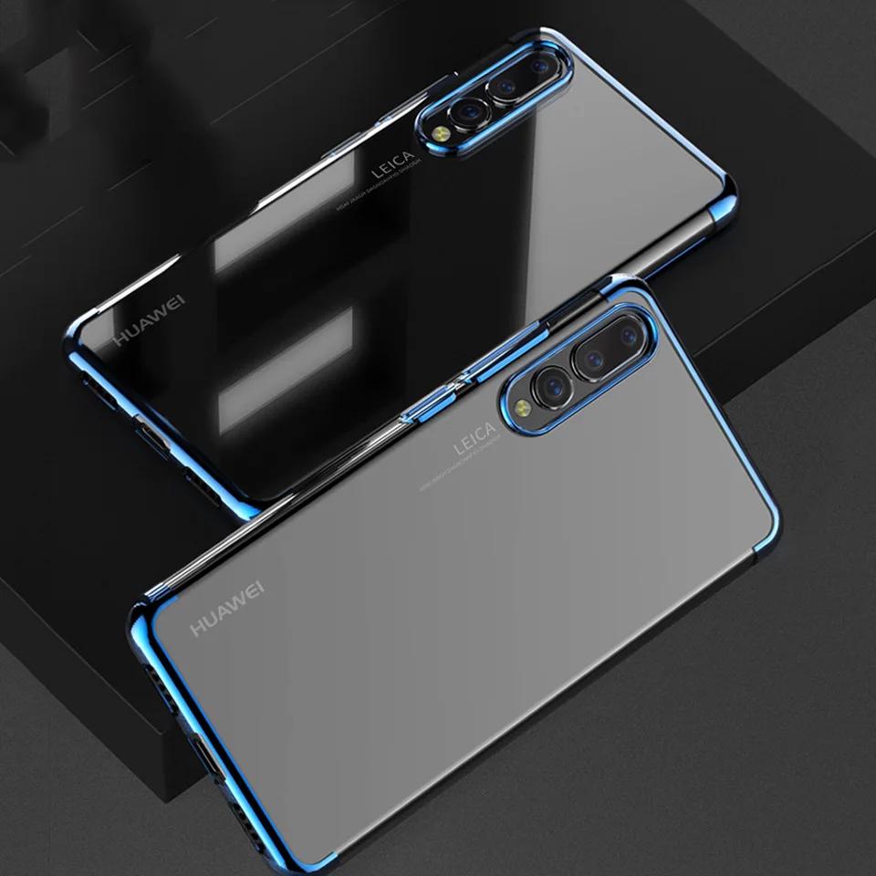 Рамка с блестками Мягкий ТПУ чехол для Huawei P20 Pro P8 P9 Lite 2017 P10 Mate 20 10 Nova 3 2 Honor 9 7X 8X