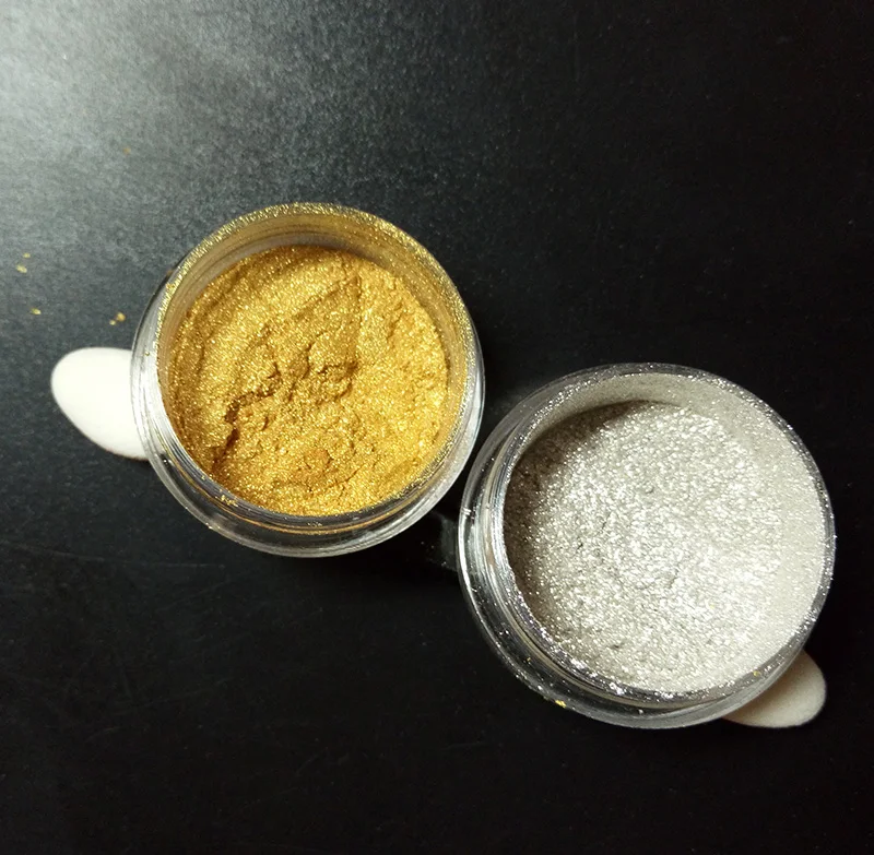 Зеркальная хромированная пудра для ногтей с эффектом металлик и серебро