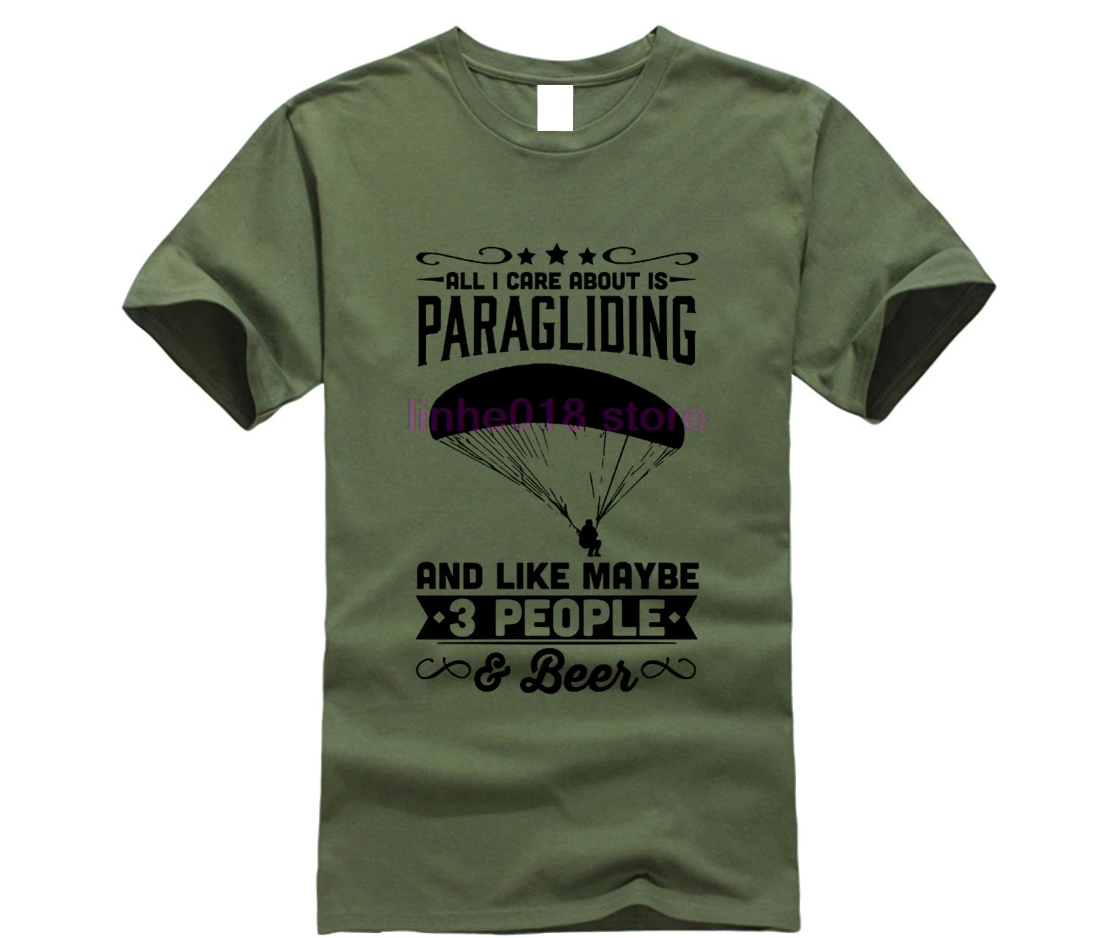 All I Care About Is Paragliding футболка с длинным рукавом на заказ Мужская в стиле хип-хоп Funko