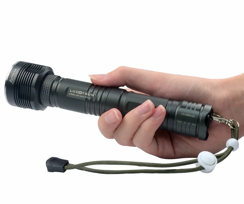 LUCKYSUN F3X 26650 LED flashlight torch light cree lanterna lamps 2300LM Super Bright Extended Tube for longer working time | Освещение