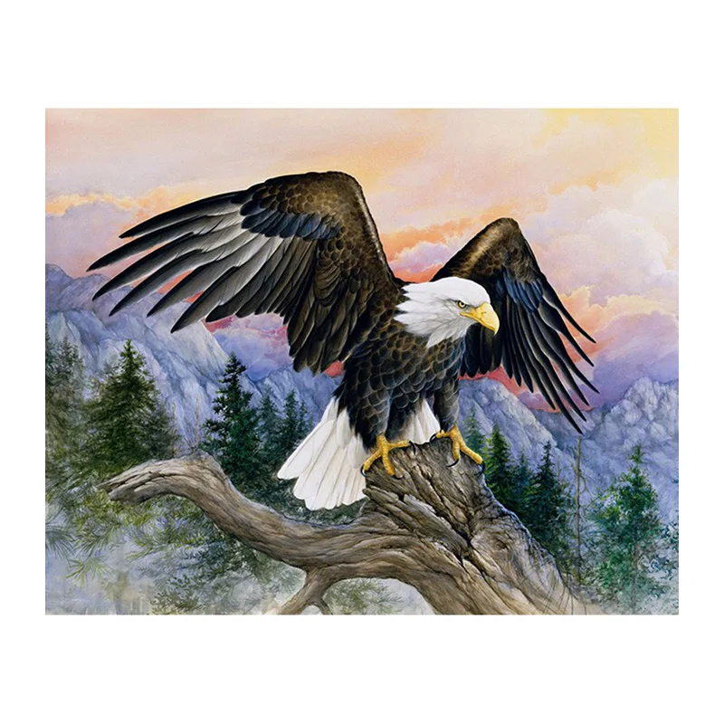 5D алмазная живопись сделай сам горы орлиный пар животные вышивка крестиком