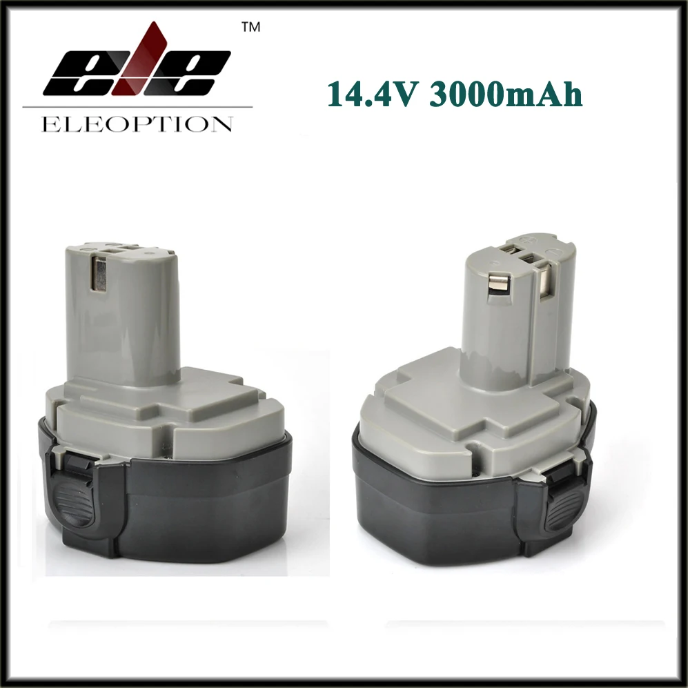 2x Eleoption 3000 мАч 3.0Ah 14,4 никель-металл-гидридный аккумулятор с напряжением Перезаряжаемые Мощность инструмент Батарея для MAKITA 1420 14222 1433 1434 1435F 193158-3