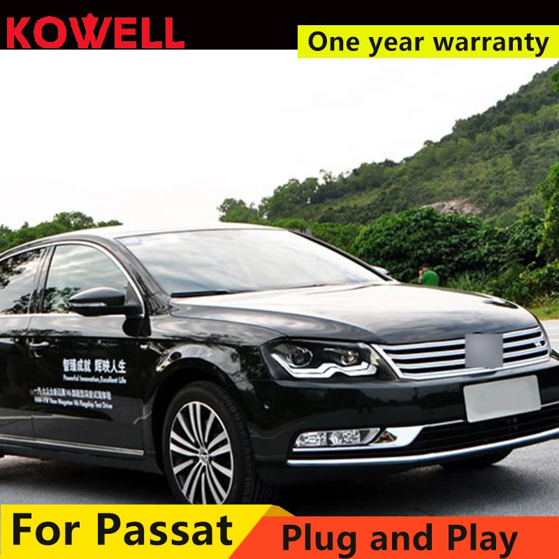 

KOWELL Car Styling For VW Passat Magotan 2012-2016 LED headlights DRL front Bi-Xenon Lens Double Beam HID KIT