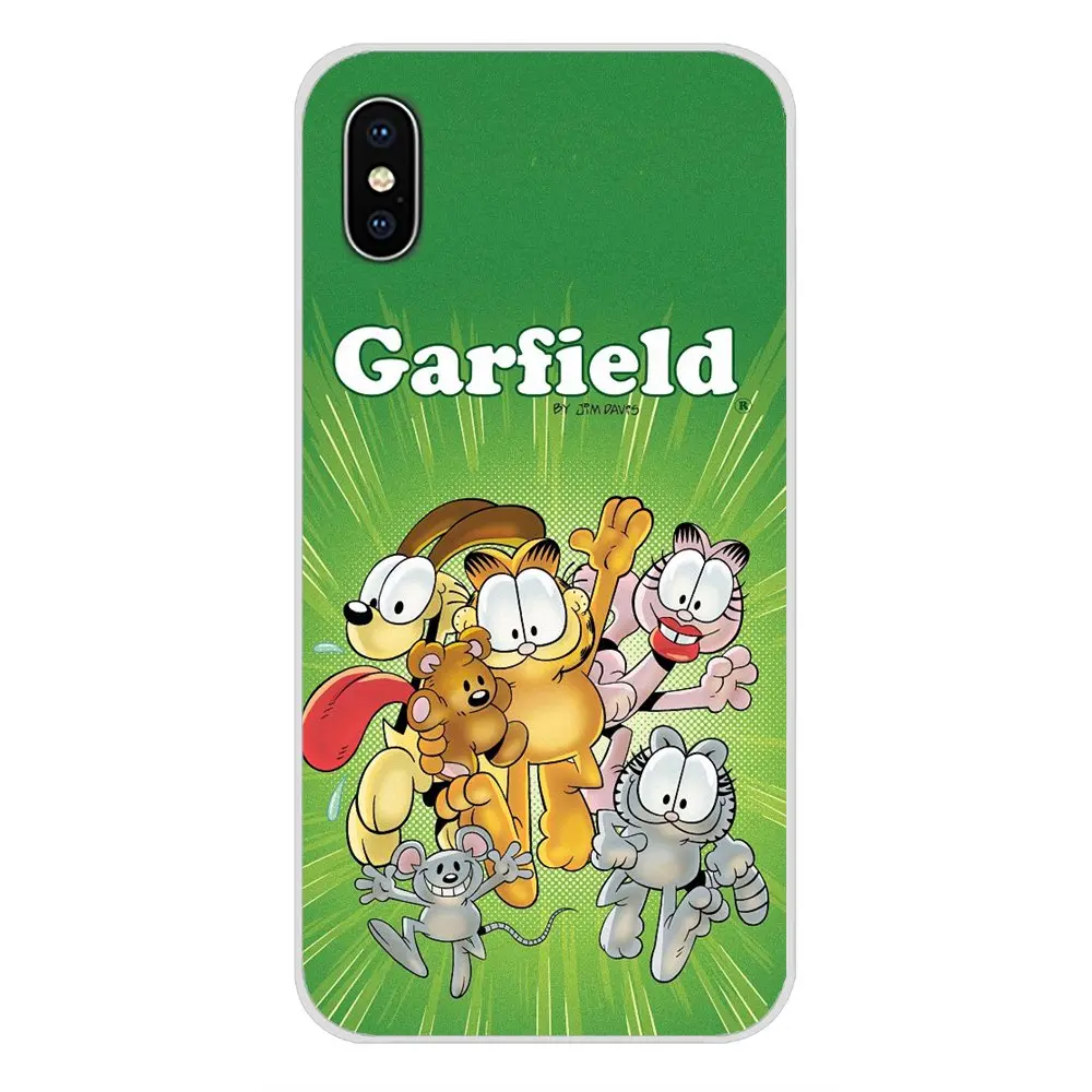 For Huawei P8 9 Lite Nova 2i 3i GR3 Y6 Pro Y7 Y8 Y9 Prime 2017 2018 2019 Accessories Phone Bag Case Cute Lovely Cartoon Garfield | Мобильные