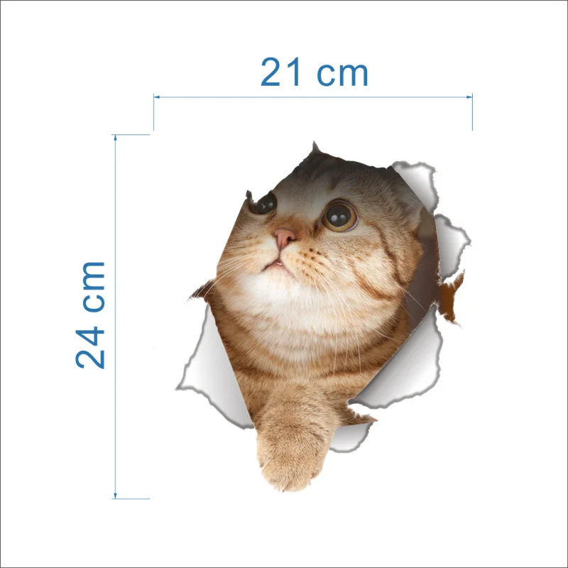 Наклейки на сиденья милого кота для туалета украшение дома Diy Яркие 3d настенные