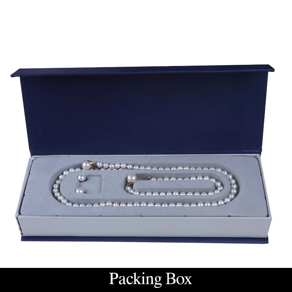 Лидер продаж роскошный ювелирный набор из натурального пресноводного жемчуга в