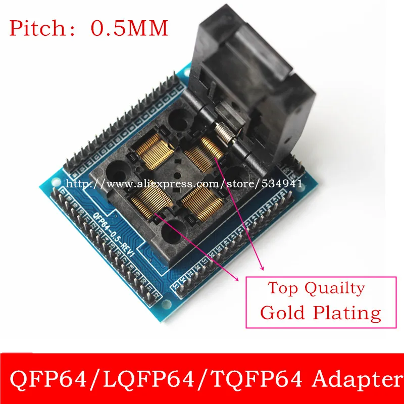 Высокое качество U Тип QFP64 TQFP64 LQFP64 гнездо адаптера IC тестовая розетка программист qfp64 гнездо tqfp64 lqfp64