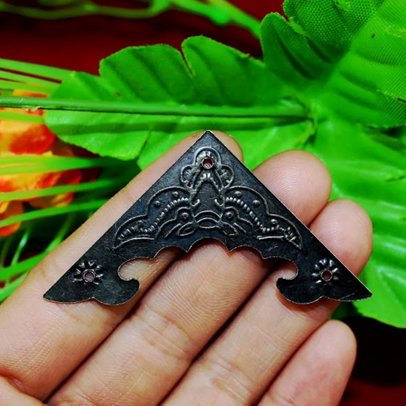 Филигранский треугольный кабошон в форме летучей мыши старинные бронзовые углы