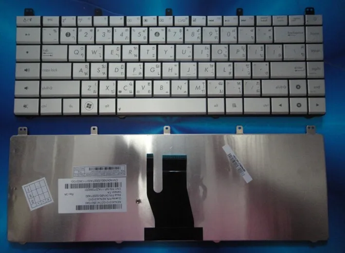 100% новая и оригинальная тайская клавиатура для ASUS N45 N45S N45SJ N45Vm N45SF N45SL серебристая |