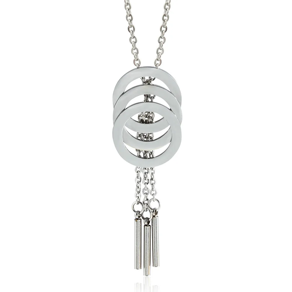 Женское Ожерелье из нержавеющей стали PUN Three Rounds 2017|Цепочки| |