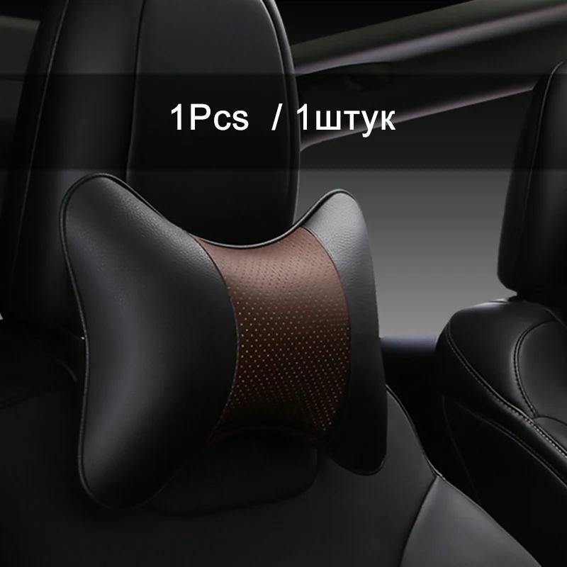 1 pcs pillow Ультра-роскошное одно сиденье без спинки PU старшее кожаное автомобильное сиденье защита автомобильные чехлы для большинства четырехдверных седанов и внедорожников - Название цвета: 1 pcs pillow