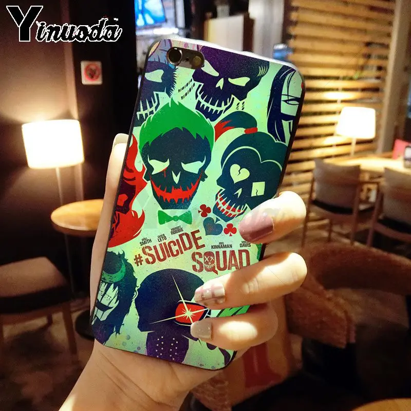 Yinuoda отряд самоубийц Джокер Харли Квинн окрашенные аксессуары для телефонов Чехол для iphone 8 7 6 6S Plus 5 5S SE XR X XS MAX Coque Shell - Цвет: A10