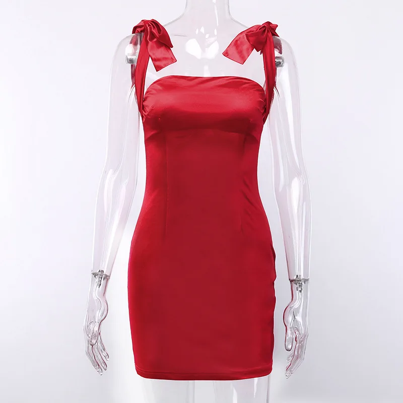 Сексуальный ремни с бантом Для летних вечеринок платье женщин 2019 пятностойкий