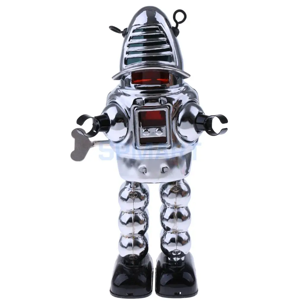 Walking Crom Robot 11 видов стилей, винтажный механический часовой механизм, Заводной ходячий робот/родстер, автомобиль/карусель, металлическая Коллекционная оловянная игрушка, детский подарок - Цвет: Walking Crom Robot