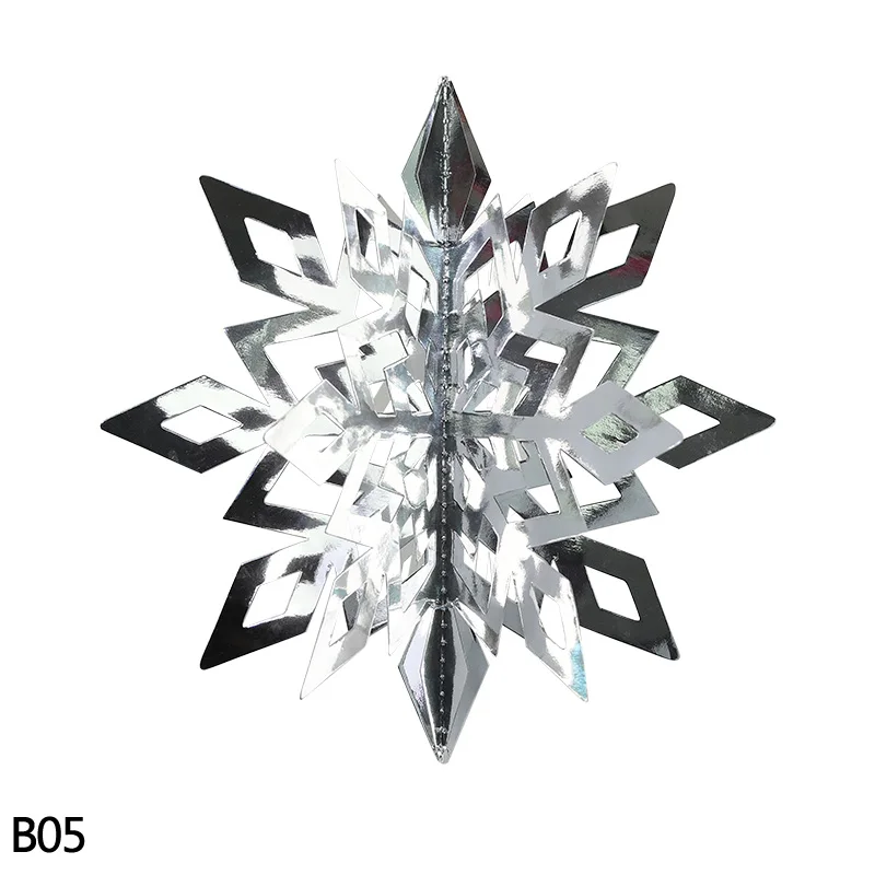 B05 6 шт./компл. 3D Снежинка из бумаги Гирлянда Рождество праздник фестиваль для украшения детского душа день рождения украшение дома - Цвет: B05
