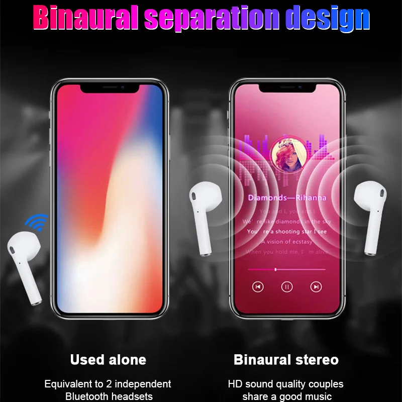 Беспроводные наушники MOUSEMI Bluetooth-наушники Hi-Fi для бега стереонаушники TWS i12