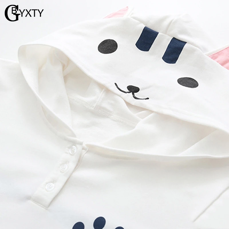 Женский пуловер с капюшоном GBYXTY poleron Kawaii Cat печатные толстовки 2019 весна осень