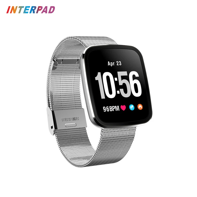 Interpad Smart Band Heart Rate Fitness Bracelet Color Screen Wristband With Blood Pressure Weather Forecast For iOS Android | Электроника