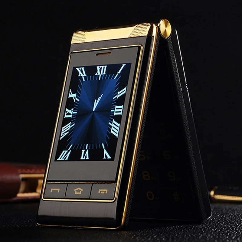 TKEXUN G10 3," двойной экран Dual SIM длинный режим ожидания сенсорный экран FM мобильный телефон флип мобильный телефон для пожилых людей P063 - Цвет: Черный