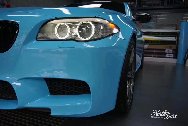 Блестящая синяя глянцевая виниловая пленка автомобильная наклейка автомобиль