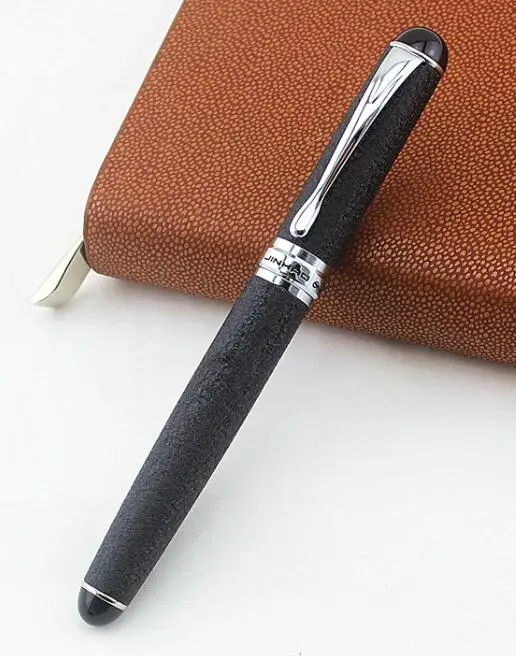 Чернильное Jinhao перо X750 Серебро Нержавеющая Сталь Офисные принадлежности Подарки для письма бизнес 18KGP тонкий перьевая ручка из металла - Цвет: Q
