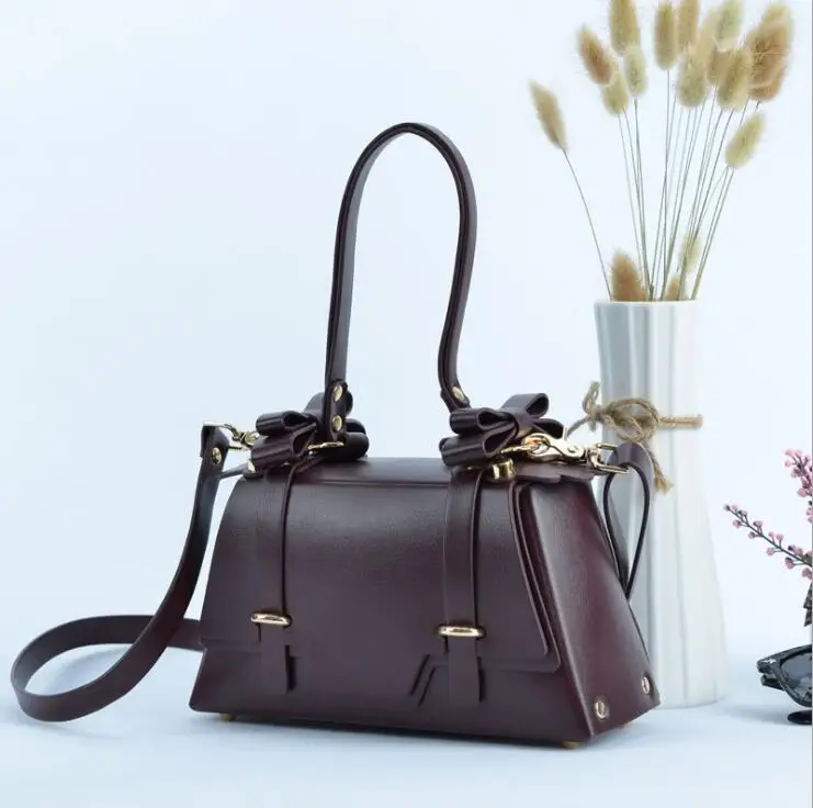 Women Bag Wine Angelatarch Горячая OL леди трапеции корейский сплошной чистый цвет PU Лук Высокое качество женские вечерние сумки Сумка через плечо сумки - Цвет: Women Bag Wine