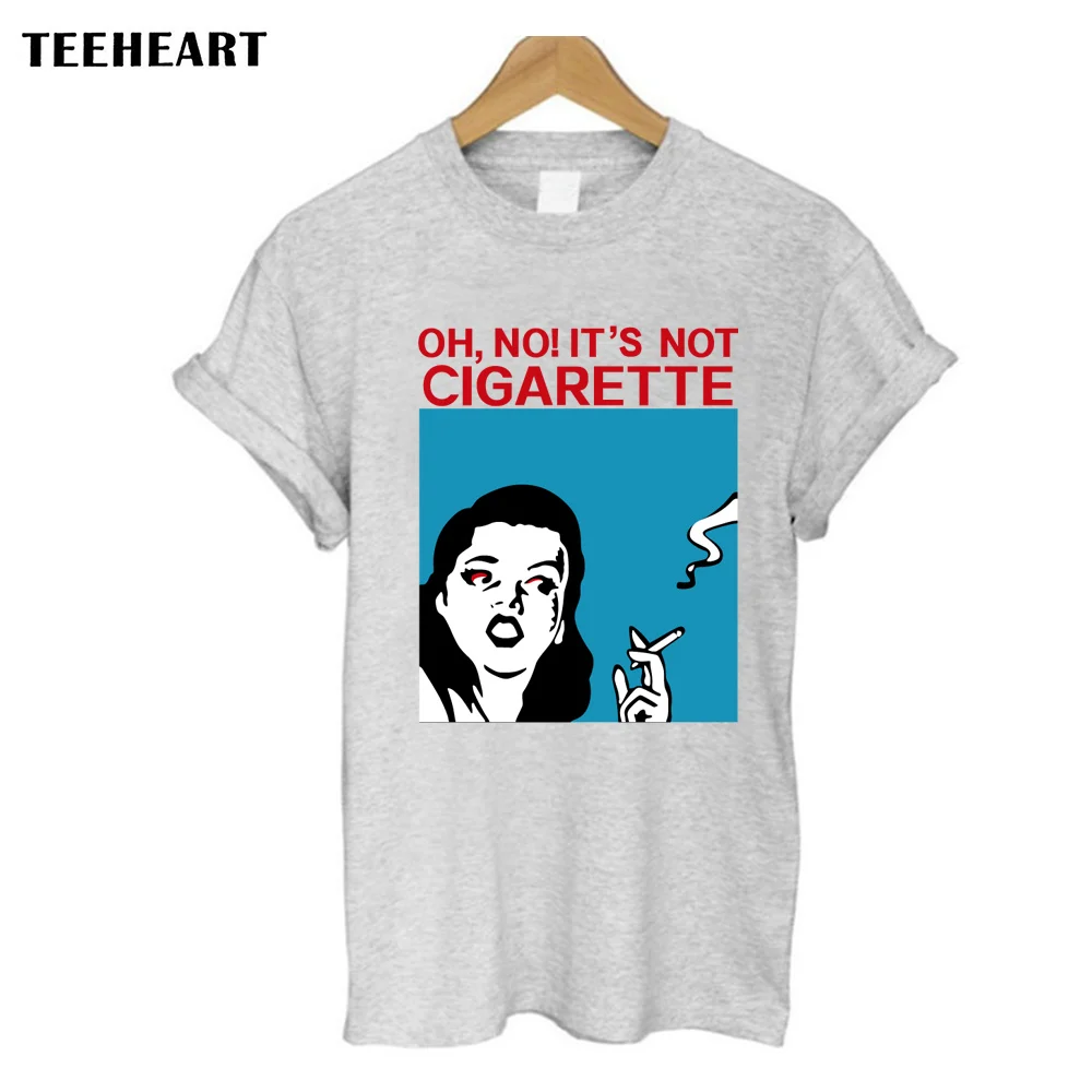 TEEHEART/винтажная модная женская футболка с принтом для девочек без сигарет топ