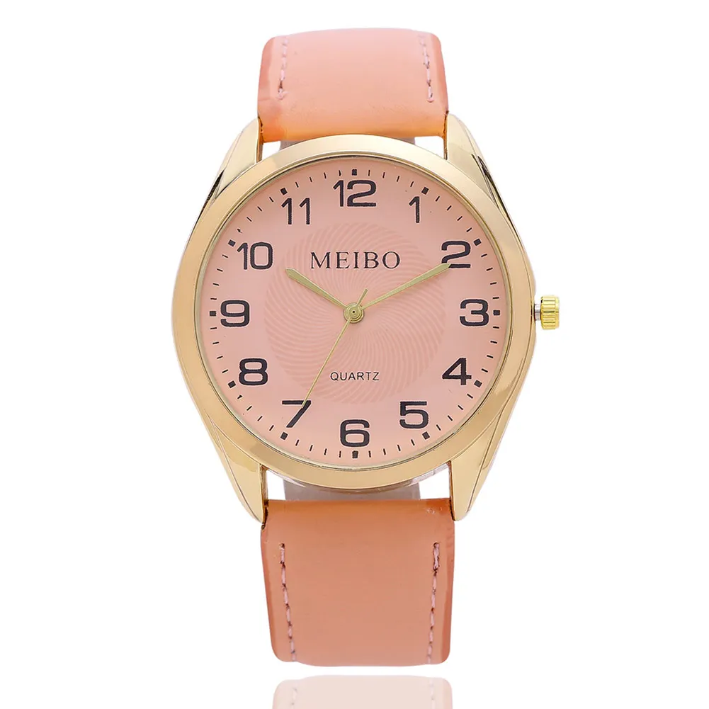 

New Fashion Women Simple Casual Sport Quartz Watch PU Leather Band Round Dial Clock Wristwatch ~ TT@88