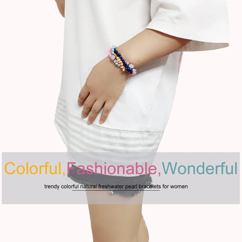 Браслет с натуральным жемчугом для женщин браслет искусственным пресноводным в