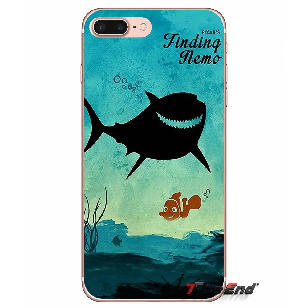 Чехол для Samsung Galaxy S3 S4 S5 MINI S6 S7 edge S8 Plus Note 2 3 4 5 Grand Core Prime White Shark Finding Nemo Dory fish|case plus|fishing