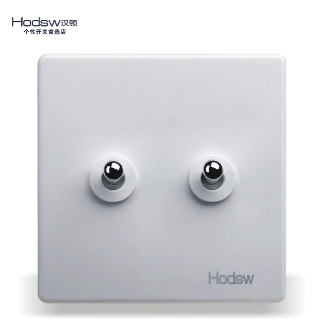 Настенный выключатель в стиле ретро 2 клавиши канала белая панель светильник еля