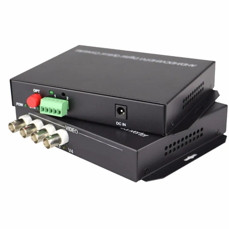 Высокое качество HD CVI 4 канала видео волоконно оптический передатчик + RS485 hdmi и