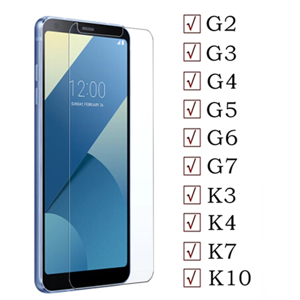 Защита экрана для lg g6 glas k3 4 7 10 защитное стекло закаленное g2 3 5 пленка 2.5d 9H защита