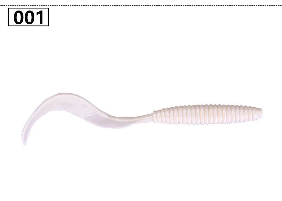 8 шт./лот, Мягкая приманка, червь 2,4 г, 12 см, гибкая приманка Tail grub, силиконовая приманка для рыбалки