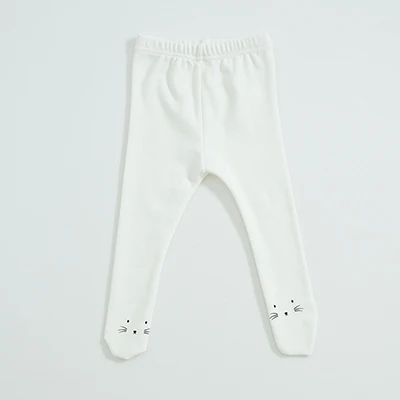 B91K05 white Леггинсы для девочек модное осеннее нижнее белье для мальчиков и девочек узкие брюки Одежда для маленьких девочек, штаны для мальчиков - Цвет: B91K05 white