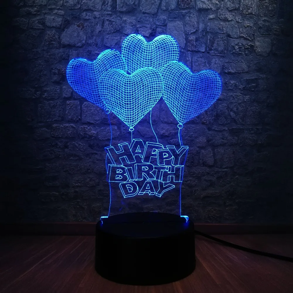 Оптовая продажа Романтическая любовь сердце шар 3D LED USB лампа брак предложение