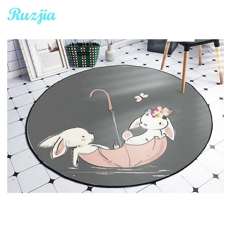 Забавные Зонт с изображением кроликов и ковровых покрытий для детей детские дома