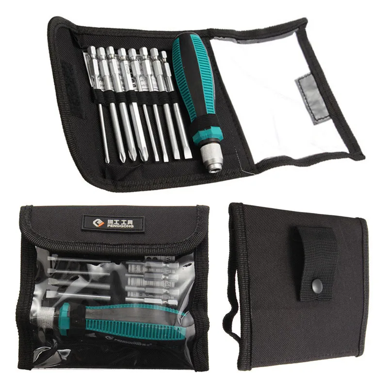 8 вставных бит + 1 шт. резиновая ручка Домашнее Оборудование Отвертка Набор