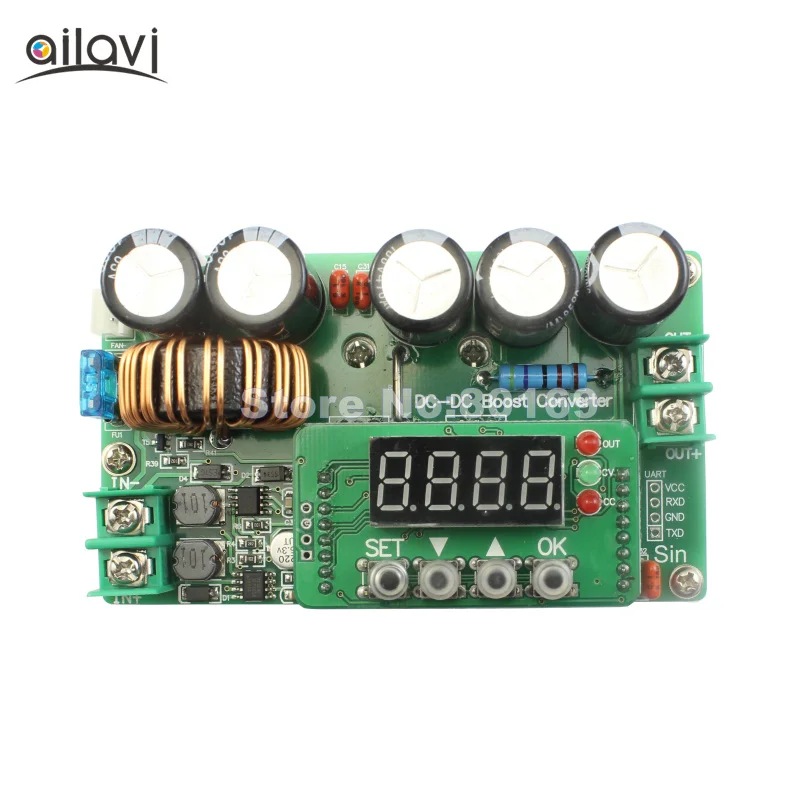DC-DC 400W/600W Adjustable Step-up Converter Constant Current Power Supply Display Voltage /Current/ Capacity Boost Module - купить по